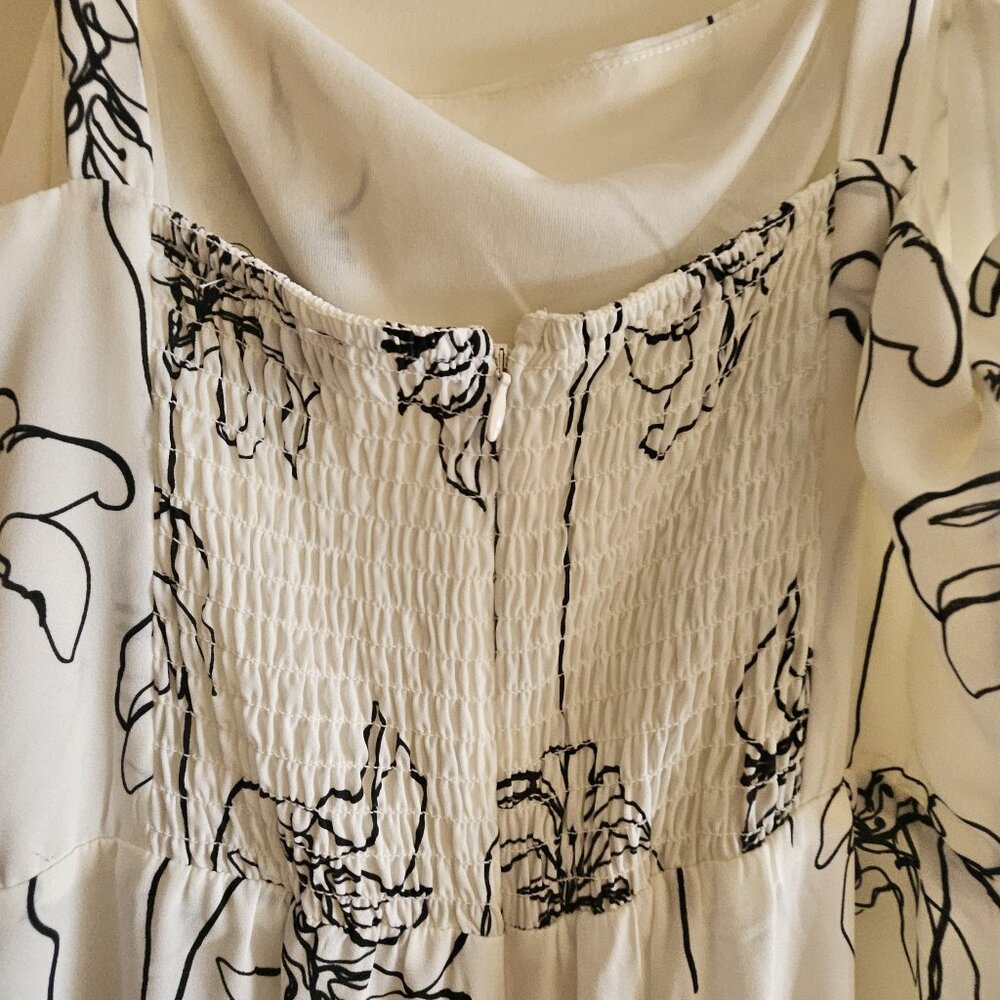 NWT - Halogen Sleeveless Dress - White and Black - Picture 4 of 6